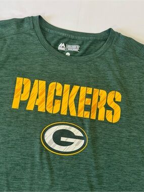 Green Bay Packers Majestic Heather Green Evolution performance Tee with